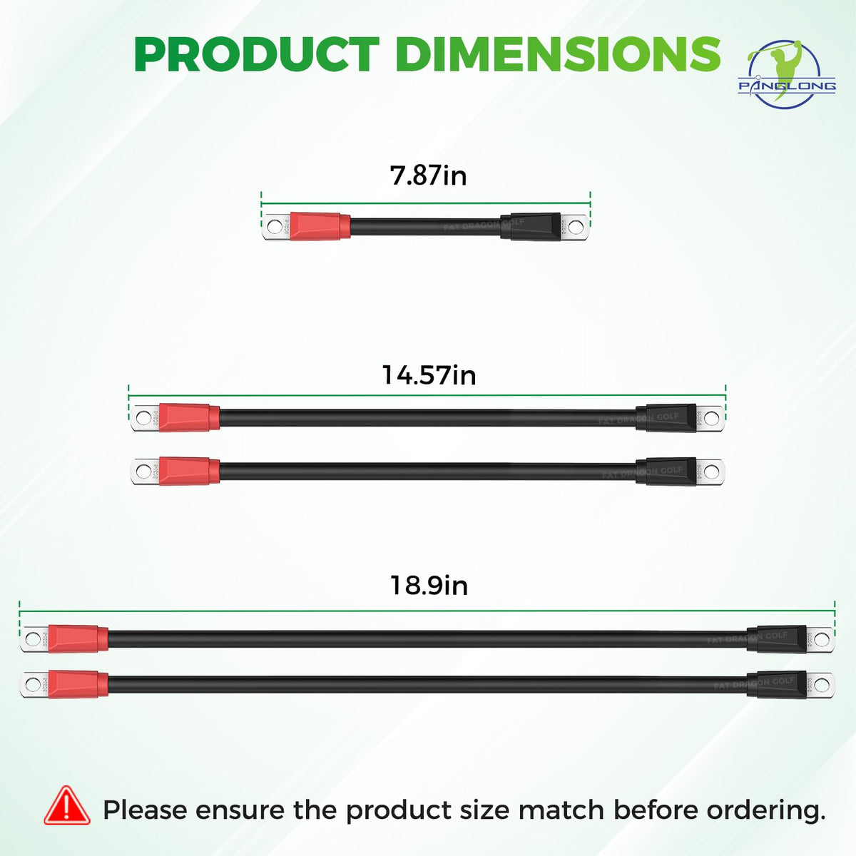 Panglong Precedent-compatible cables designed for 2008-up Club Car models.