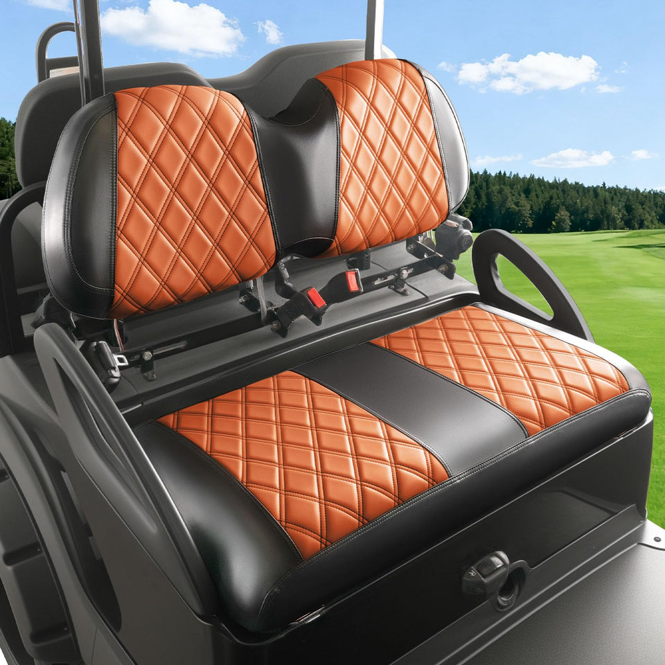 Panglong Precedent front seat cover protecting Club Car seats from weather