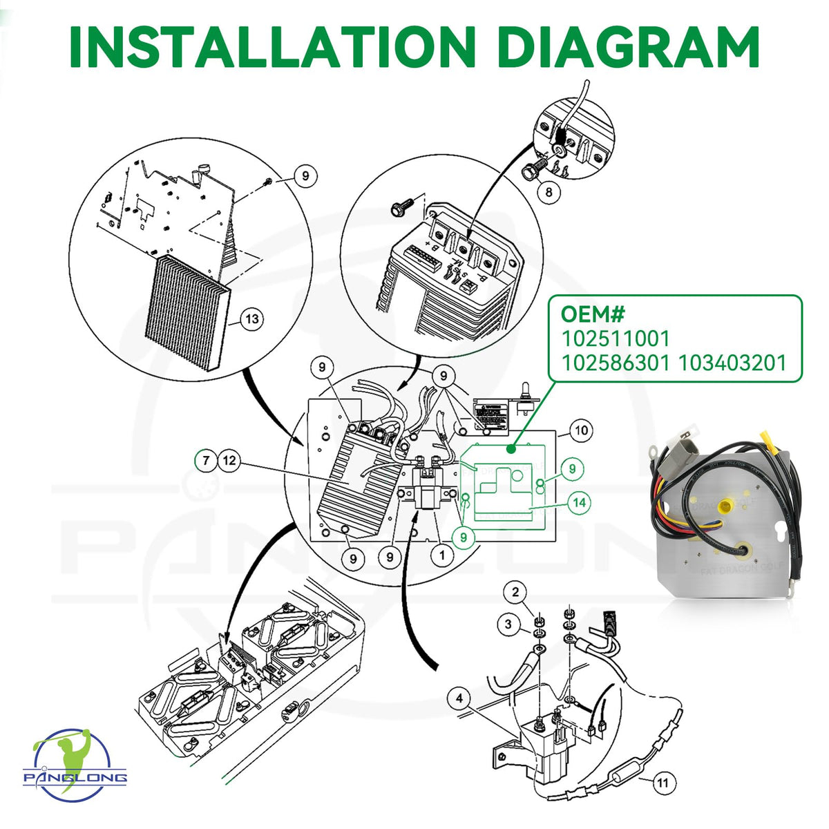 Panglong installation guide for 2004–2015 Club Car Precedent.