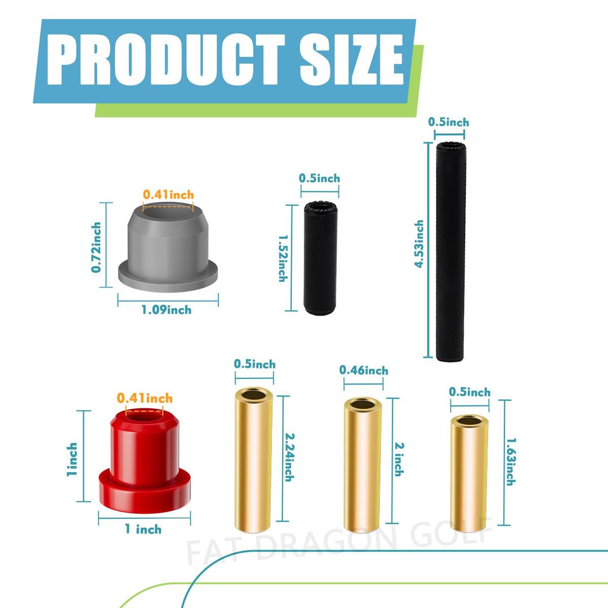 Panglong Precedent rear leaf spring bushings provide durable mounting.