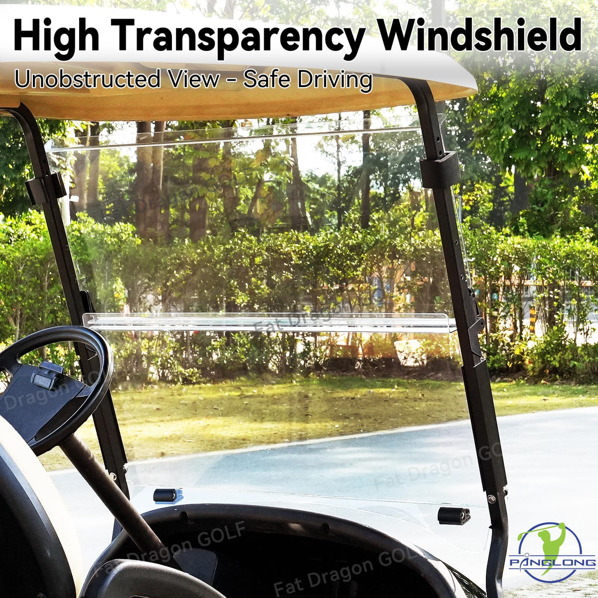 Panglong Precedent windshield folding system in half-fold mode for compact storage