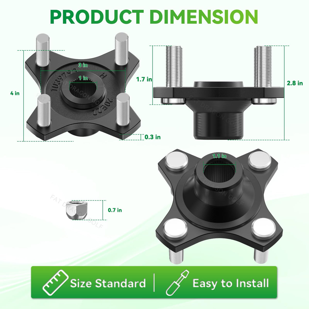 Panglong rear hub package contents ready for installation