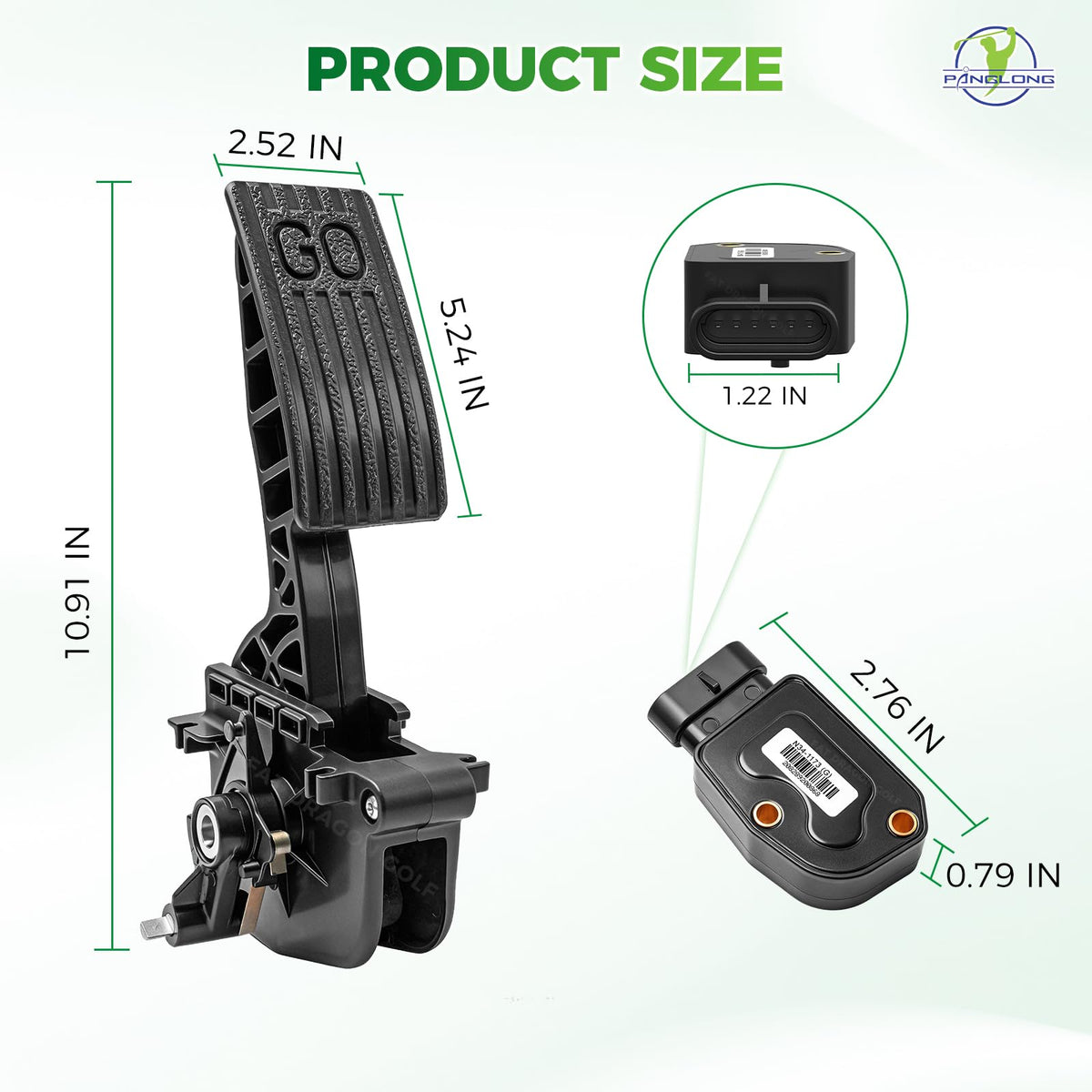Panglong throttle sensor kit image emphasizes reliable cart control.