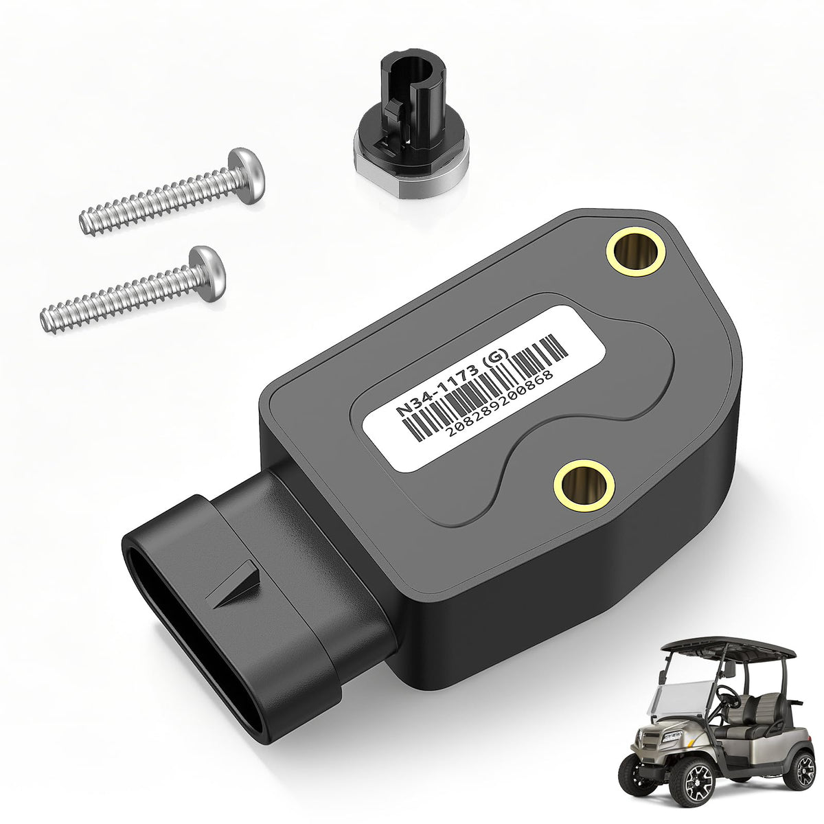 Panglong N34-1173G throttle sensor front view for Club Car improves throttle response.