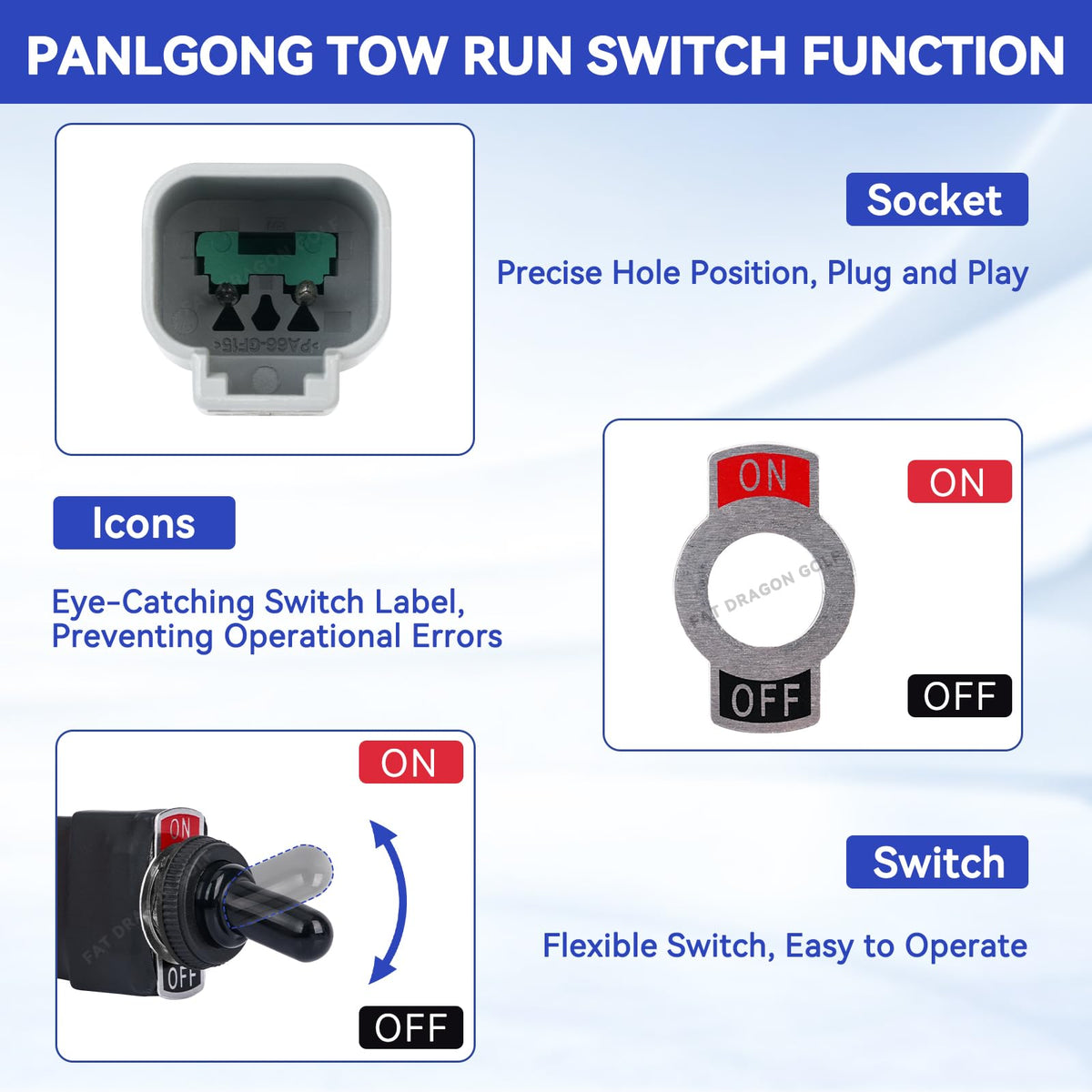 Panglong tow run switch with OEM reference 101908101 compatibility.