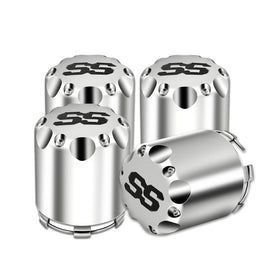 Panglong universal hubcaps in silver enhance golf cart wheels.