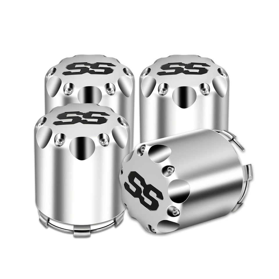 Panglong universal hubcaps in silver enhance golf cart wheels.