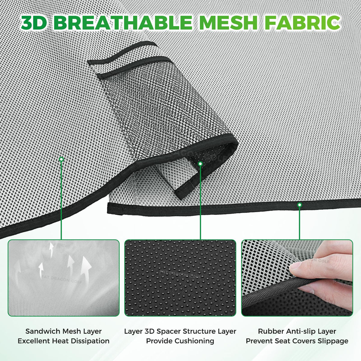 Three-layer construction delivers breathability, cushioning, and anti-slip protection.
