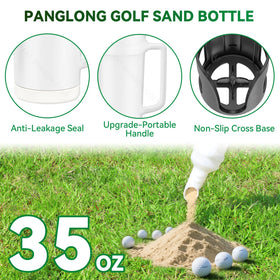 Panglong sand bottle with handle for no-drill installation on 1-inch tubes.