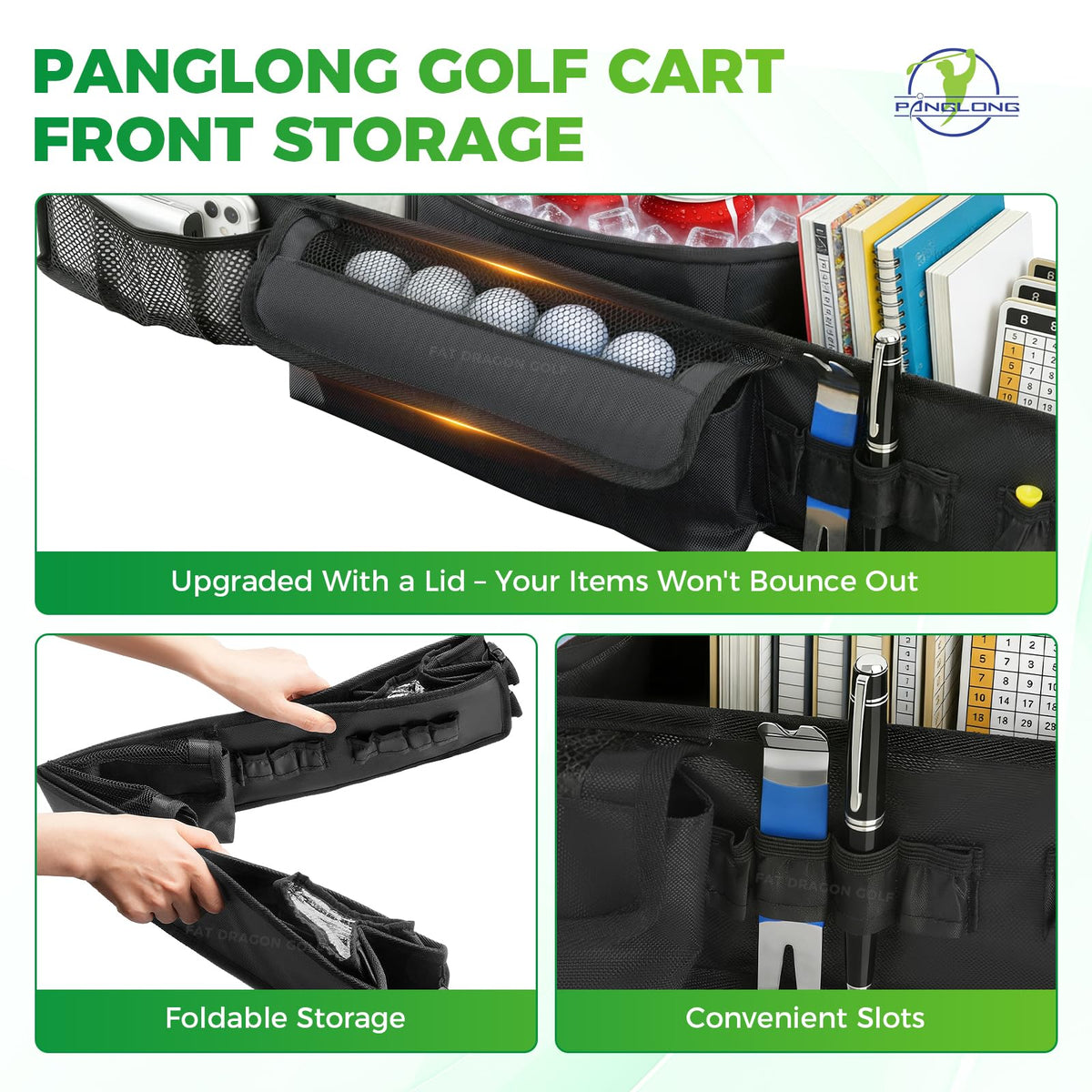 Panglong Velcro cover closes the basket securely during rides.