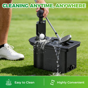 Panglong water jet action cleans dirt from golf balls.