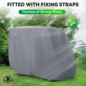 Panglong cover with windproof straps keeps it secure during wind.