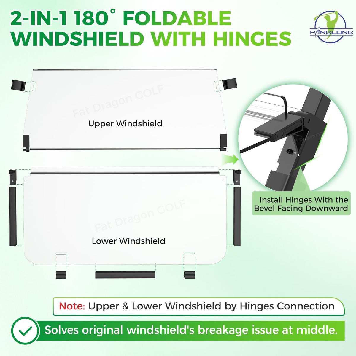 Panglong windshield crystal-clear visibility reducing glare on greens