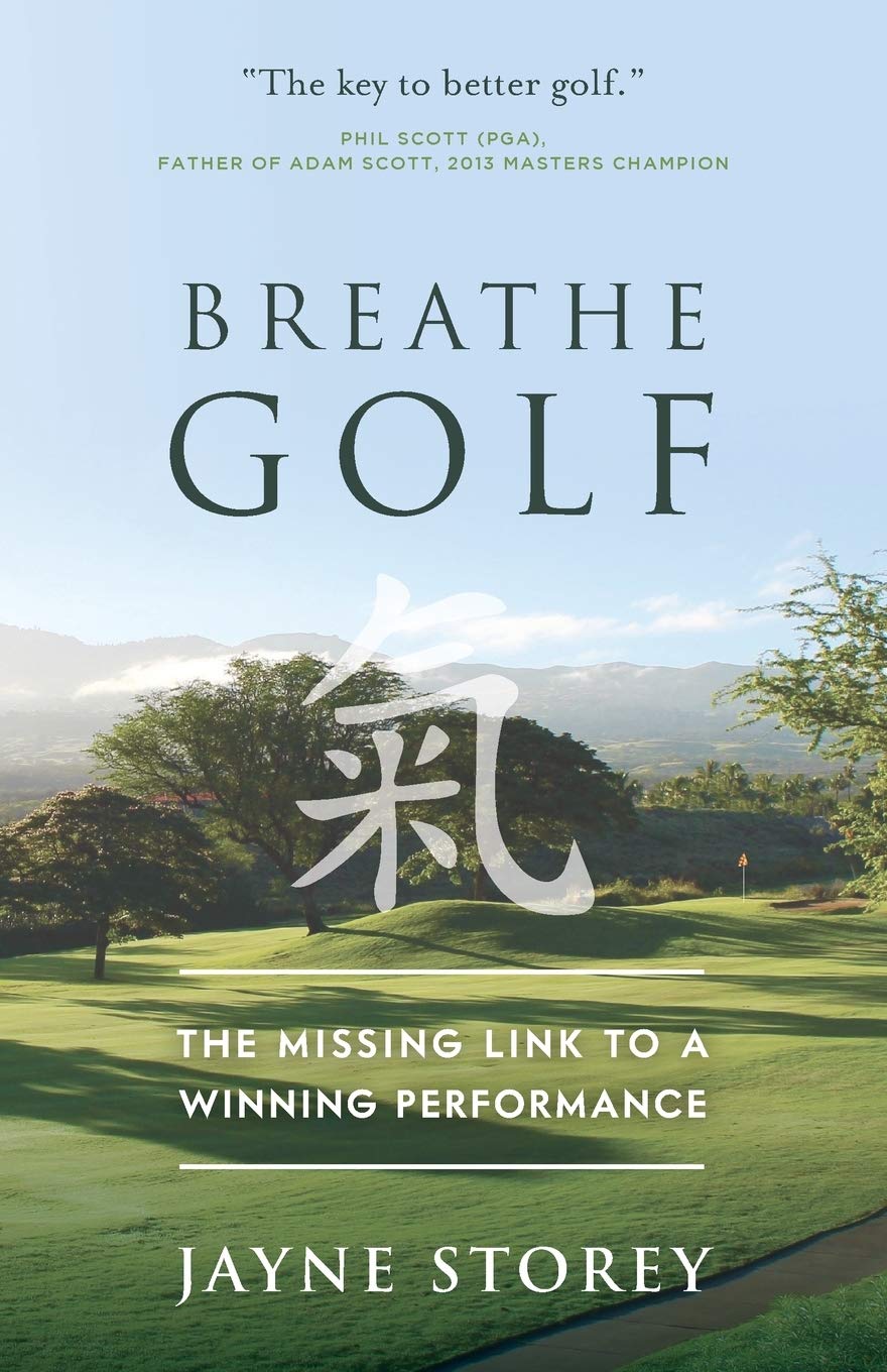 Panoma Press Breathe GOLF book cover highlighting calm breathing for focused golf performance