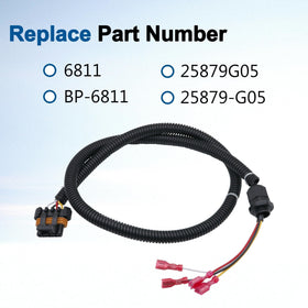 Panwarmoll pedal box harness aligned for a direct replacement under the dashboard.