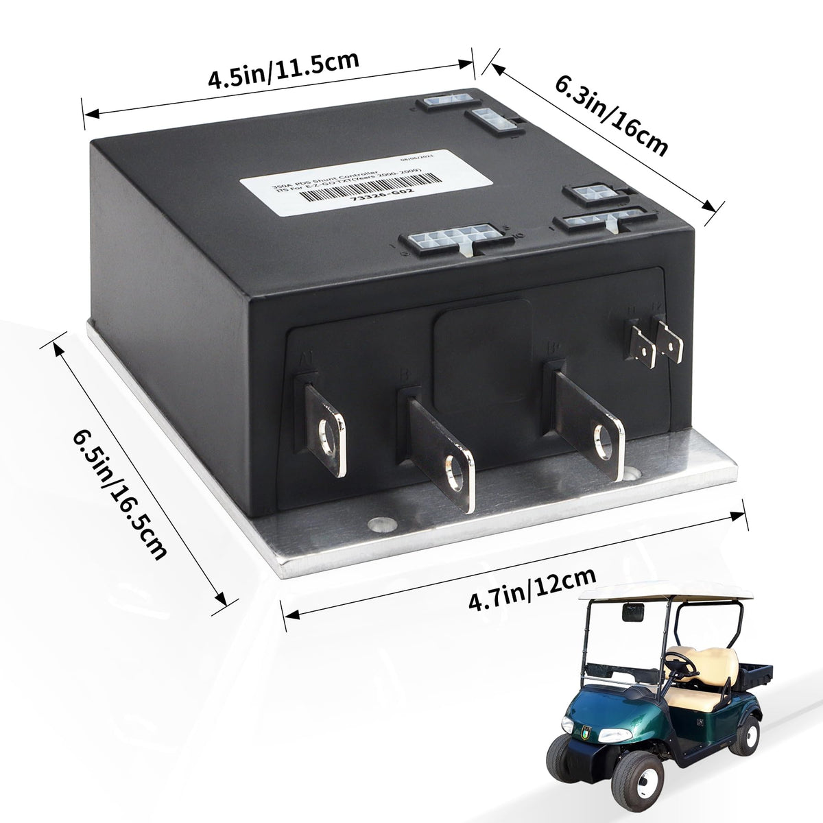 Partayoza 73326G02 controller dimensions shot, compact footprint