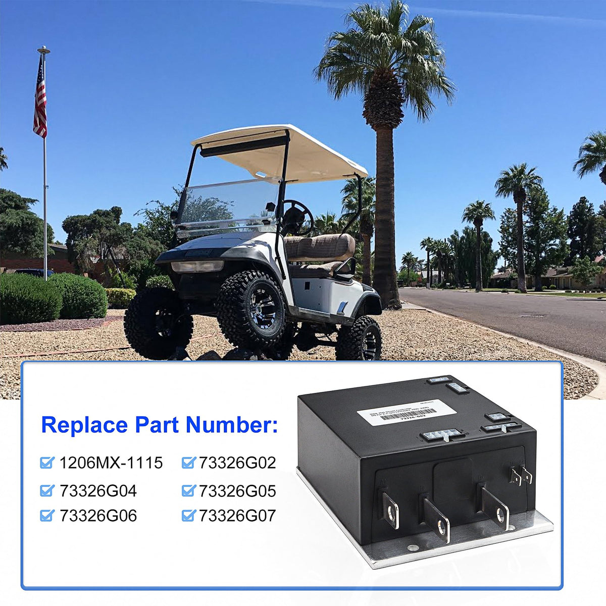 Partayoza 73326G02 controller side view showing ITS throttle compatibility