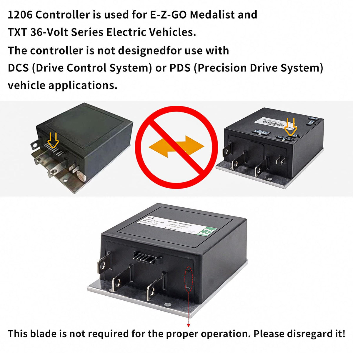 Partayoza ITS throttle compatible controller for EZGO golf carts.