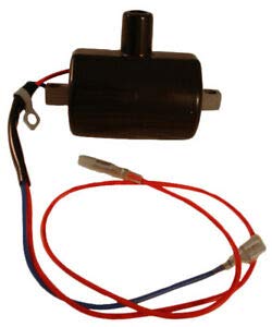 PartsRun EZGO ignition coil module closeup shows rugged build for reliable sparks.