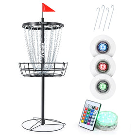 Patiassy disc golf basket assembly enables quick, portable practice sessions in any open space