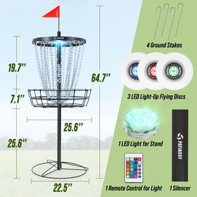 Patiassy PDGA-size threaded basket delivers a realistic, rattle-free hitting experience
