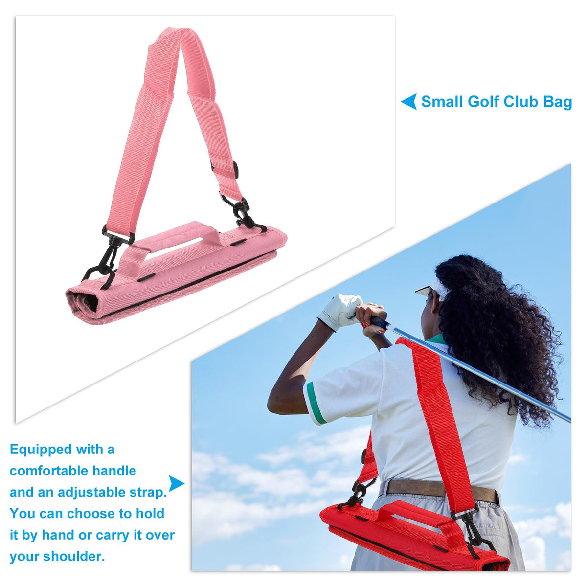 PATIKIL bag pink fits 5-7 clubs and 4 tees