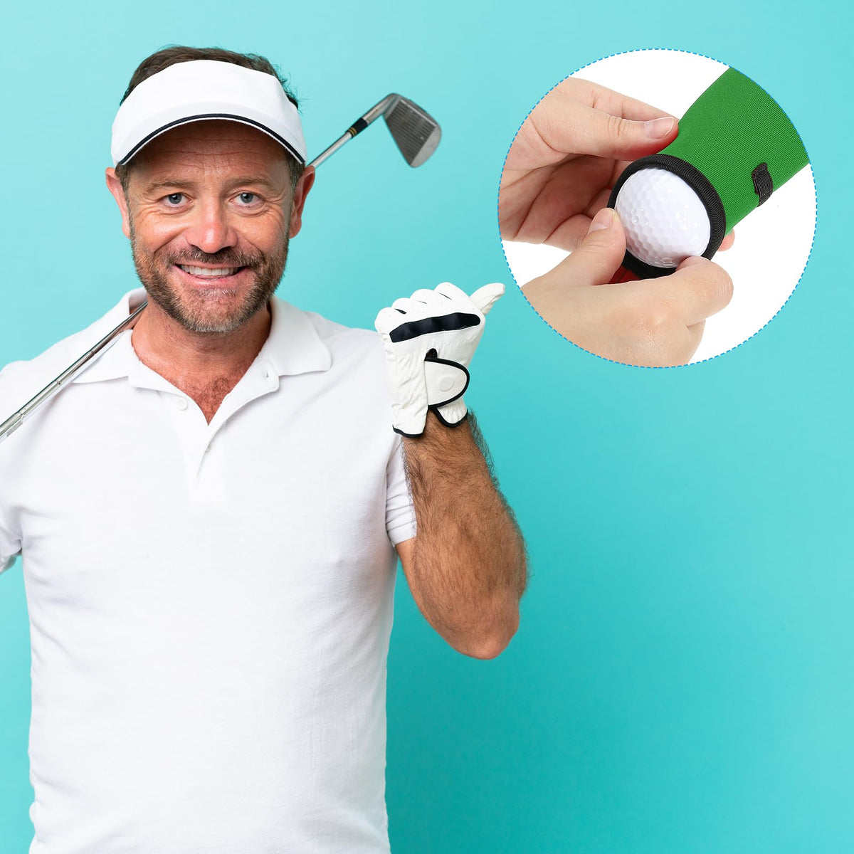 PATIKIL belt clip attachment for golf carry pouch on green bag