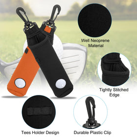 PATIKIL 4-pcs golf bag pouch stays compact yet roomy for three balls and three tees.