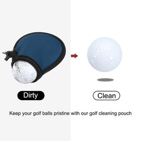 PATIKIL golf bag accessory hanging clip keeps pouches within reach.