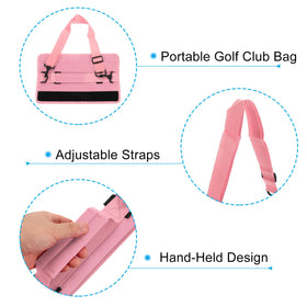 PATIKIL golf bag pink non-slip lining protects clubs