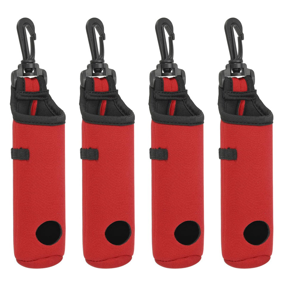 PATIKIL golf-ball carry bag in red keeps golf balls organized on the course.