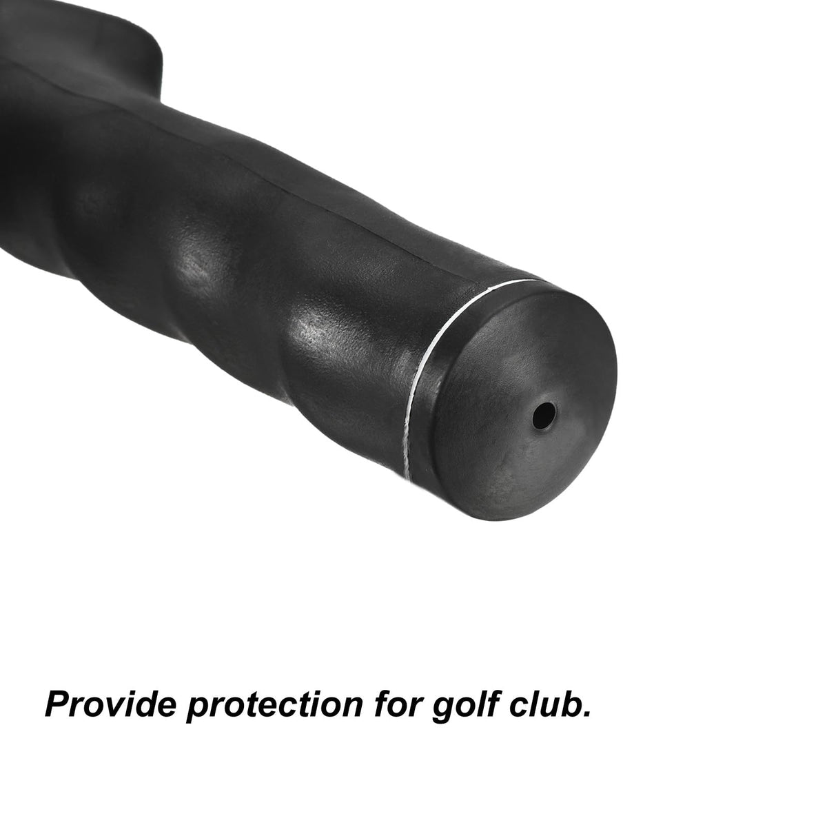 Breathable bottom hole facilitates easy installation on clubs.