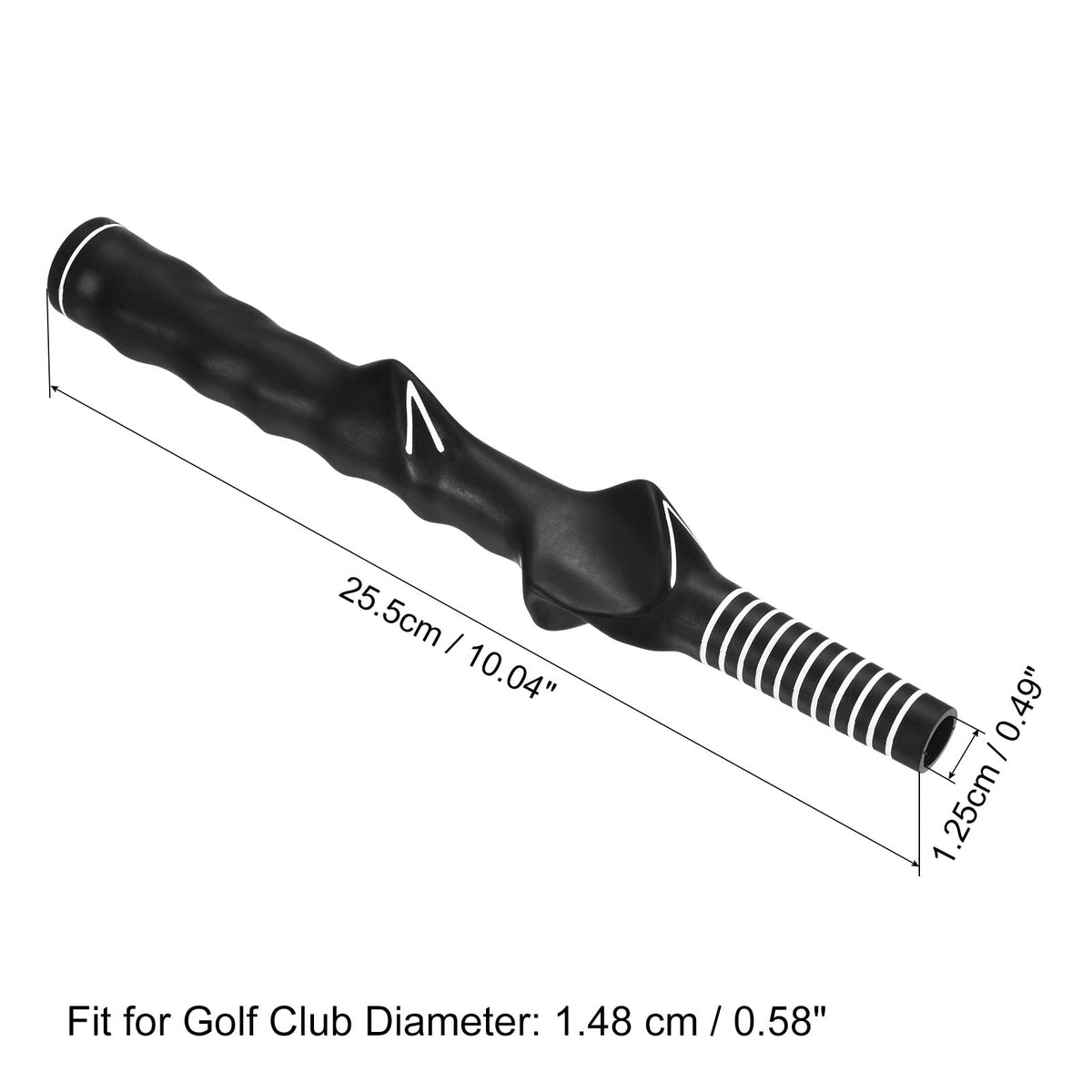Soft rubber construction provides comfortable, durable grip during swings.