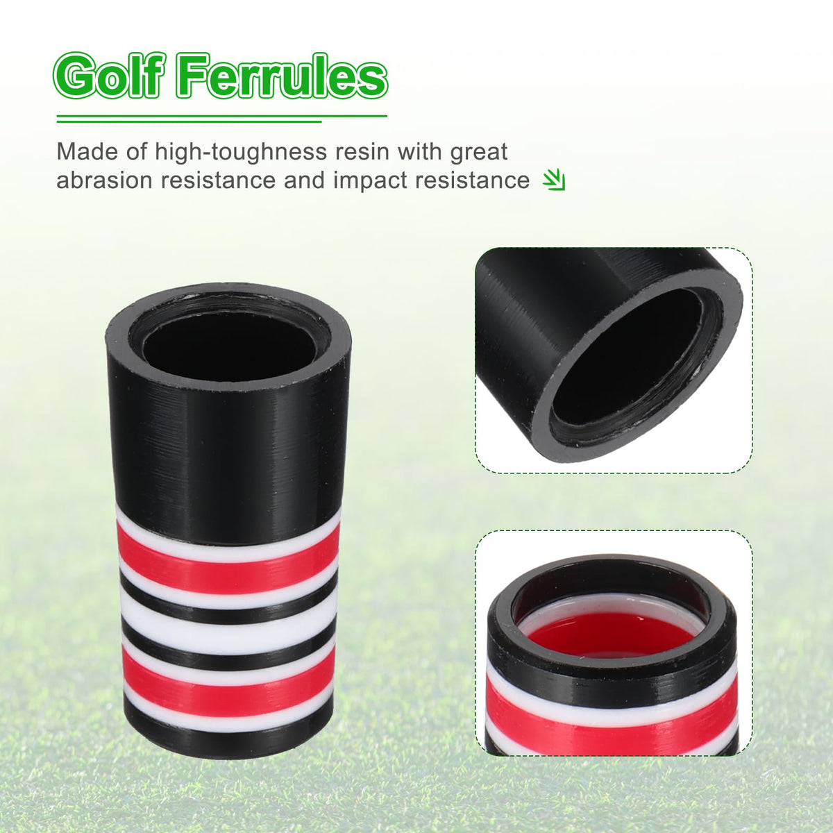 PATIKIL golf ferrules assembly close-up for precise shaft alignment.
