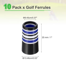 PATIKIL golf ferrules blue closeup shows high-toughness resin for long-lasting wear.