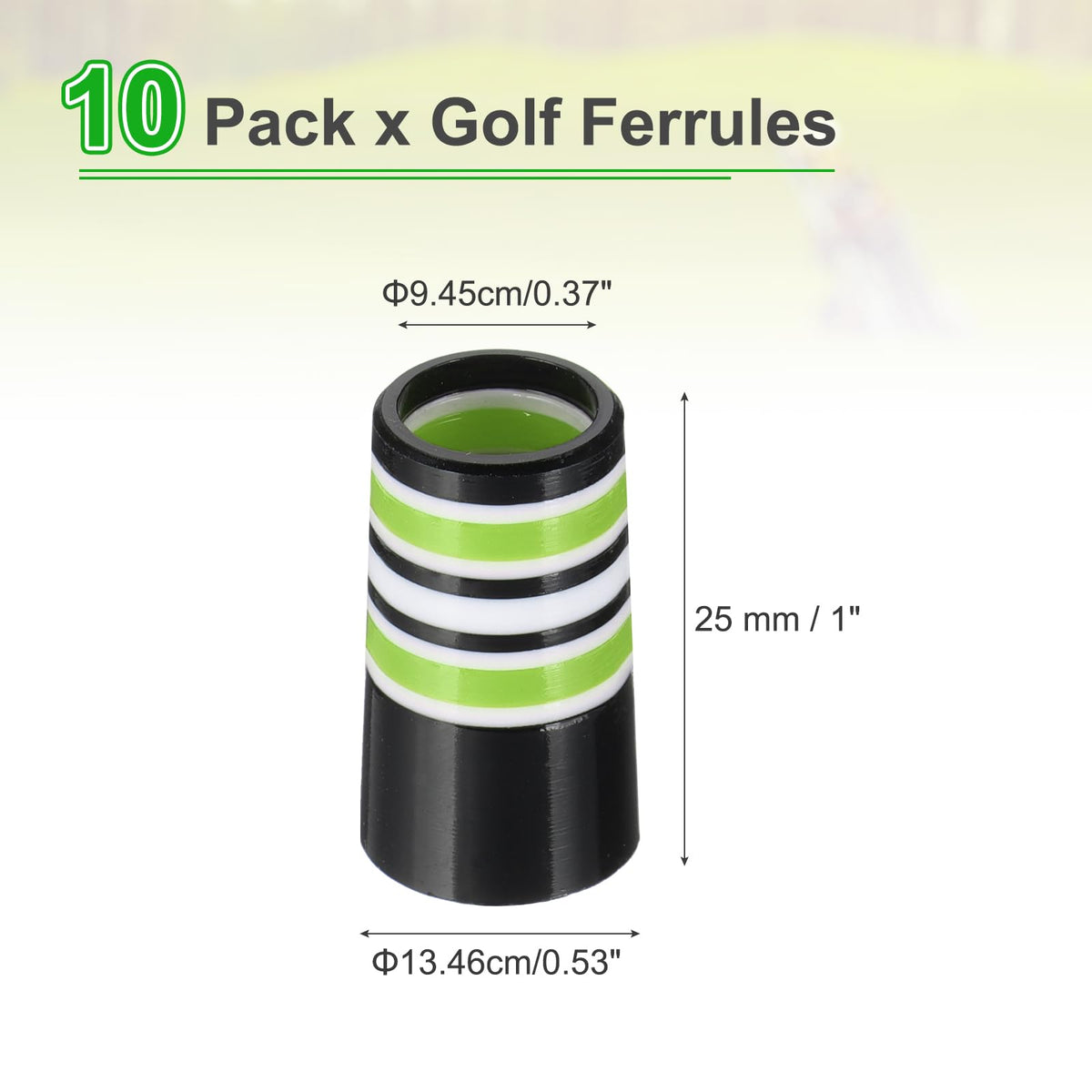 PATIKIL ferrules green 10-pack ready for shaft alignment and installation