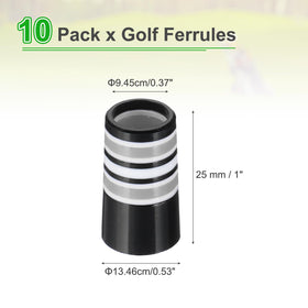 PATIKIL golf ferrules resin multi-ring for durable performance and protection against debris.