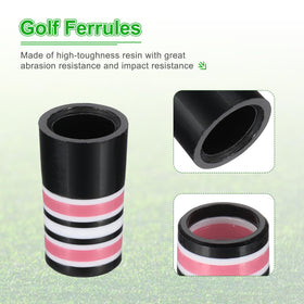 PATIKIL pink ferrules fit steel and graphite shafts for balance.