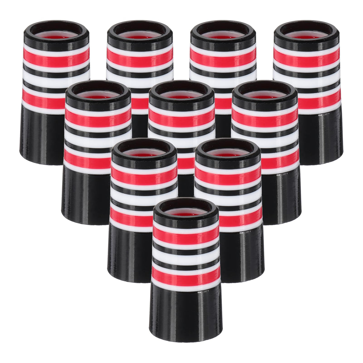 PATIKIL red golf ferrules outer view highlighting durable resin construction.