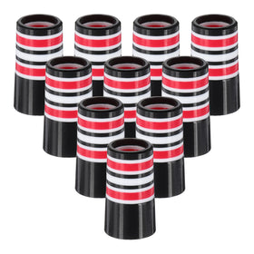 PATIKIL red golf ferrules outer view highlighting durable resin construction.