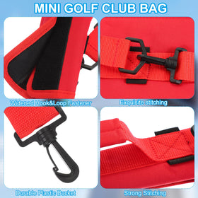 PATIKIL mini golf bag pink compact folded storage