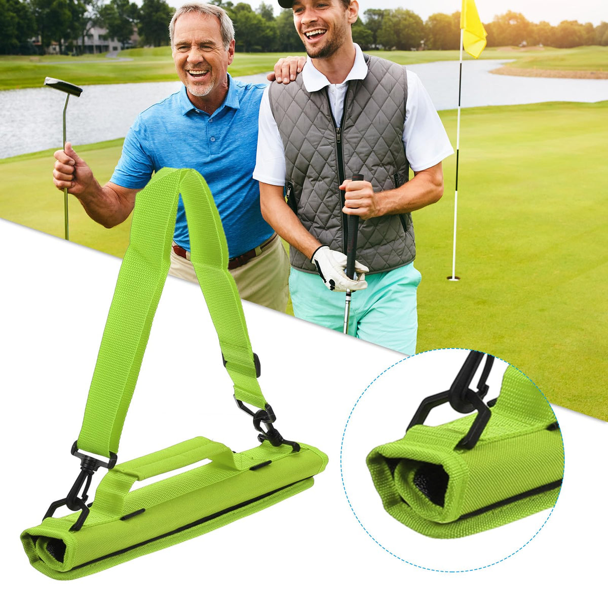 PATIKIL portable golf bag ideal for travel and practice.