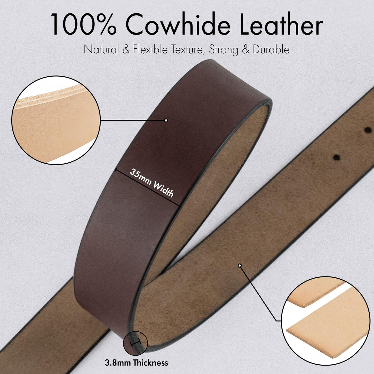 PBF Mens Leather Belt paired with dress shirts provides a refined formal look