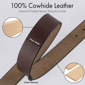 PBF Mens Leather Belt paired with dress shirts provides a refined formal look