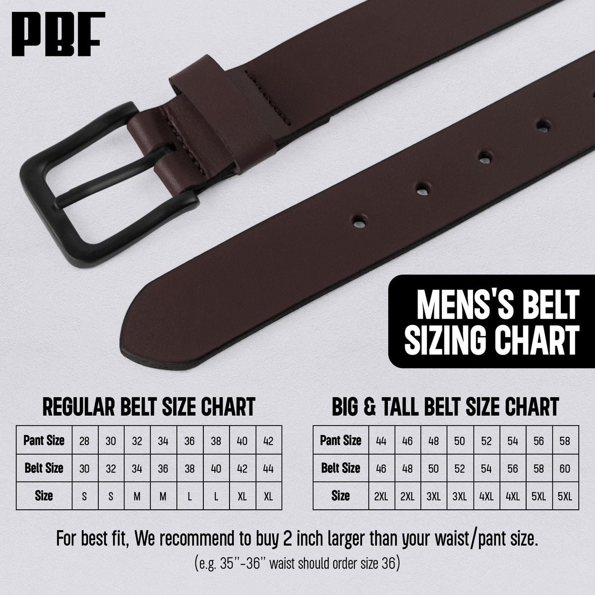 PBF Mens Leather Belt gift-ready packaging positions it as a thoughtful present
