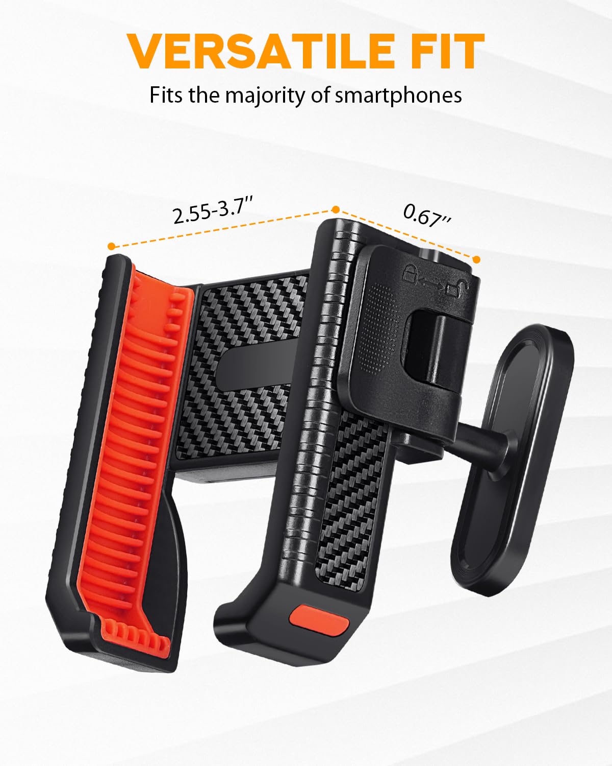 PBYMT compact design red phone holder for golf carts, space-saving accessory.