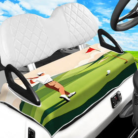 Peacoblue universal fit golf cart seat covers protect Club Car and EZGO.