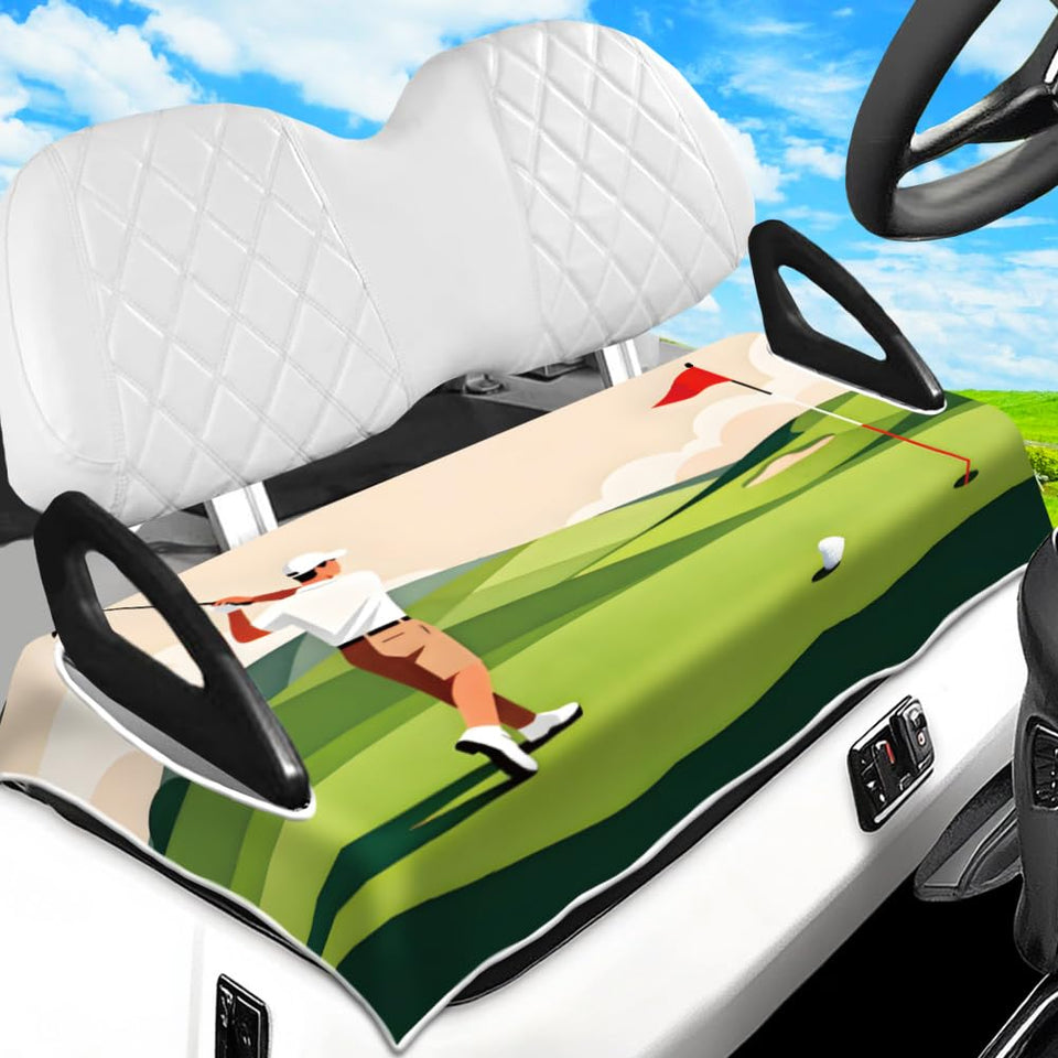 Peacoblue universal fit golf cart seat covers protect Club Car and EZGO.