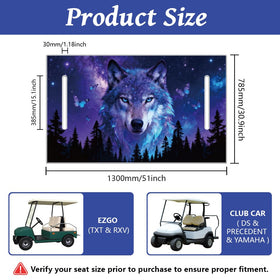 Easy slip-on design for quick installation on most 2-seat carts.
