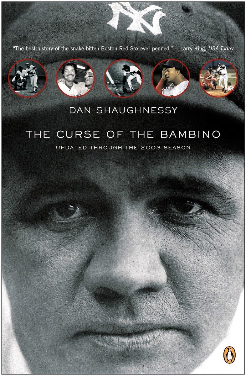 Penguin The Curse of the Bambino cover image, inviting fans to explore classic Red Sox lore.